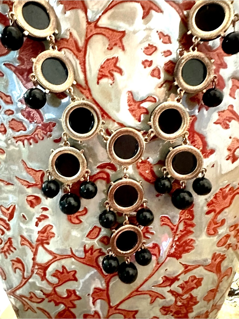 J Crew Black Statement Bubble Bib Necklace - Women Jewelry - Picture 2 of 3